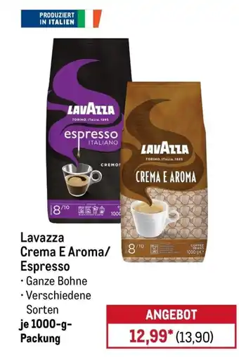 METRO Lavazza Crema E Aroma/ Espresso Angebot