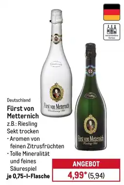 METRO Fürst von Metternich z.B.: Riesling Sekt trocken Angebot