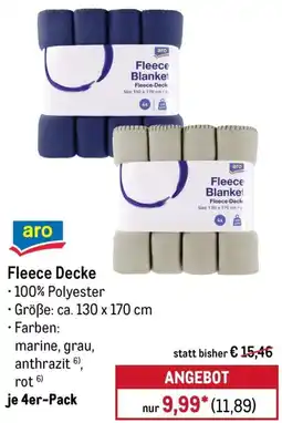 METRO aro Fleece Decke Angebot