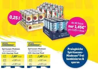 METRO Spirituosen-Mixdosen Angebot