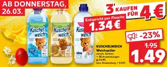 Kaufland KUSCHELWEICH Weichspüler Angebot