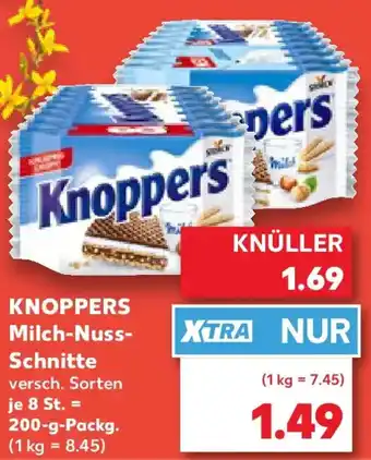 Kaufland KNOPPERS Milch Nuss Schnitte Angebot