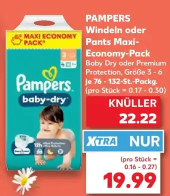Kaufland PAMPERS Windeln oder Pants Maxi- Economy-Pack Angebot