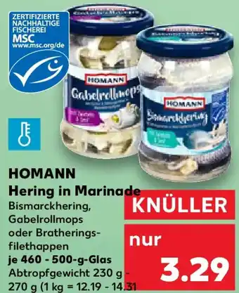 Kaufland HOMANN Hering in Marinade Angebot