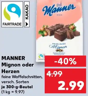 Kaufland MANNER Mignon oder Herzen Angebot