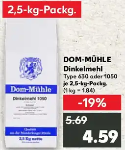 Kaufland DOM-MÜHLE Dinkelmehl Angebot