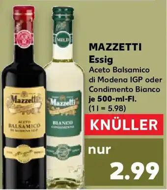 Kaufland MAZZETTI Essig Angebot