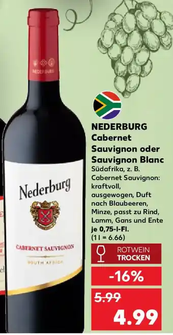 Kaufland NEDERBURG Cabernet Sauvignon oder Sauvignon Blanc Angebot