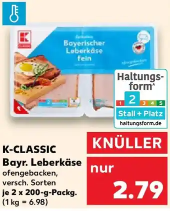 Kaufland K-CLASSIC Bayr. Leberkäse Angebot