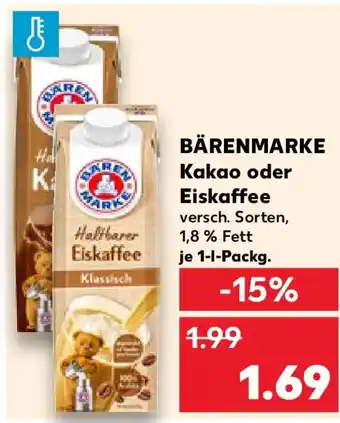 Kaufland BÄRENMARKE Kakao oder Eiskaffee Angebot