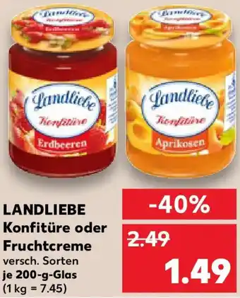 Kaufland LANDLIEBE Konfitüre oder Fruchtcreme Angebot