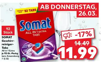 Kaufland SOMAT Geschirrreiniger- Tabs Angebot
