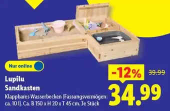 Lidl Lupilu Sandkasten Angebot
