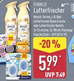 Aldi Nord FEBREZE Lufterfrischer Angebot