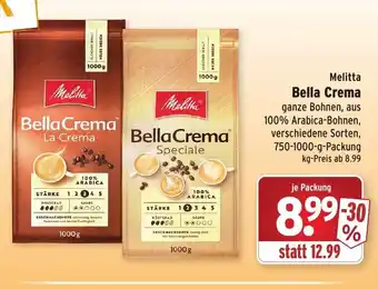 Wasgau Melitta Bella Crema 750-1000g Angebot