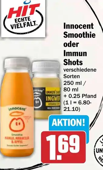 HIT Innocent Smoothie oder Immun Shots Angebot