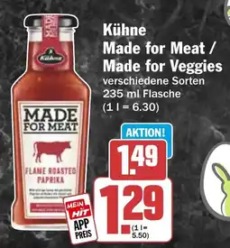HIT Kühne Made for Meat / Made for Veggies Angebot