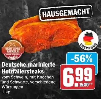 HIT Deutsche marinierte Holzfällersteaks Angebot