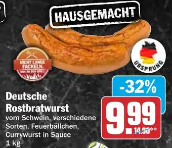 HIT Deutsche Rostbratwurst Angebot