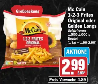 HIT Mc Cain 1-2-3 Frites Original oder Golden Longs Angebot