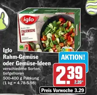 HIT Iglo Rahm-Gemüse oder Gemüse-Ideen Angebot