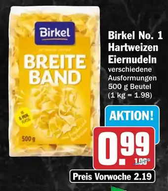 HIT Birkel No. 1 Hartweizen Eiernudeln Angebot