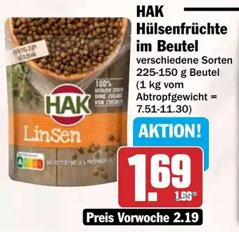 HIT HAK Hülsenfrüchte im Beutel Angebot