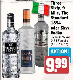 HIT Three Sixty, 9 Mile, The Standard 1894 oder Skyy Vodka Angebot
