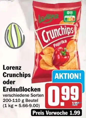 HIT Lorenz Crunchips oder Erdnuẞlocken Angebot