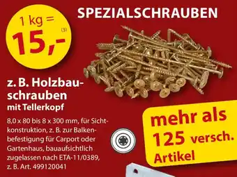 Sonderpreis Baumarkt Spezialschrauben Angebot