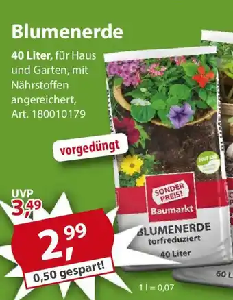 Sonderpreis Baumarkt Blumenerde Angebot