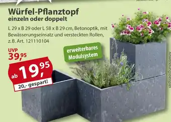 Sonderpreis Baumarkt Würfel-Pflanztopf einzeln oder doppelt Angebot