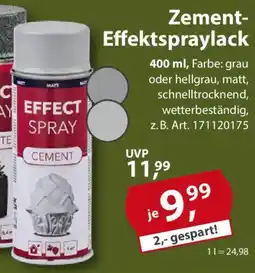 Sonderpreis Baumarkt Zement- Effektspraylack Angebot
