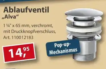Sonderpreis Baumarkt Ablaufventil ,,Alva" Angebot