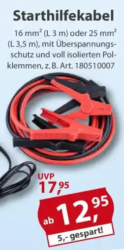 Sonderpreis Baumarkt Starthilfekabel Angebot
