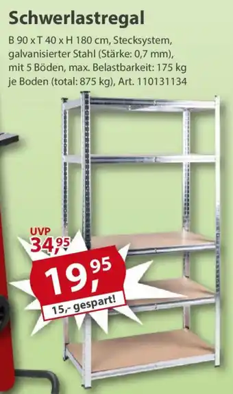 Sonderpreis Baumarkt Schwerlastregal Angebot