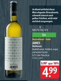 Famila Nord Ost JAMES Weißwein Angebot