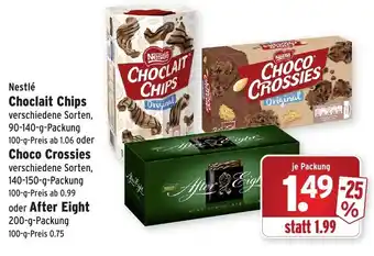 Wasgau Nestlé Choclait Chips 90-140g oder Choco Crossies 140-150g oder After Eight 200g Angebot