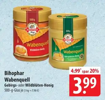 Famila Nord Ost Bihophar Wabenquell Gebirgs- oder Wildblüten-Honig Angebot