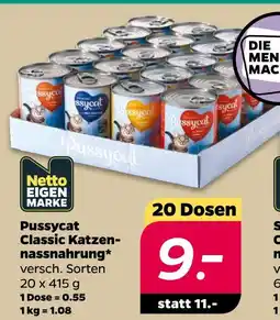 NETTO Pussycat classic katzennassnahrung Angebot