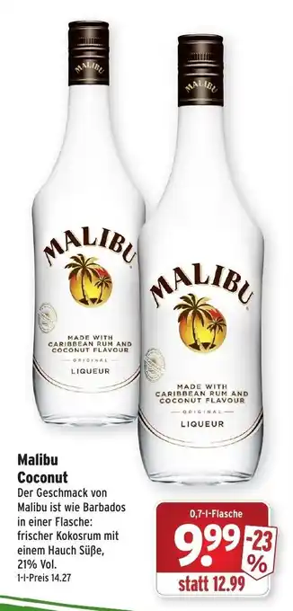 Wasgau Malibu Coconut 0,7L Angebot