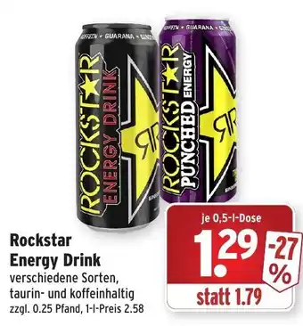 Wasgau Rockstar Energy Drink 0,5L Angebot