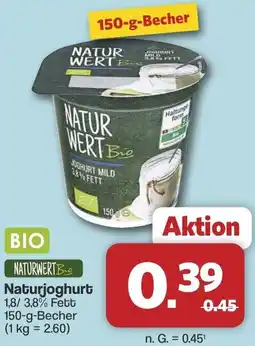 Famila Nord West NATURWERT Bio Naturjoghurt Angebot