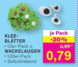 KODi KLEE- BLÄTTER o. WACKELAUGEN Angebot