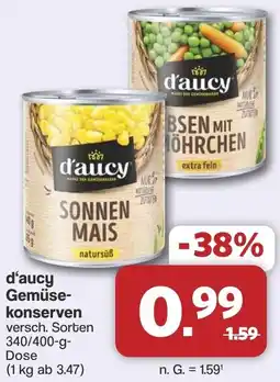Famila Nord West d'aucy Gemüsekonserven Angebot