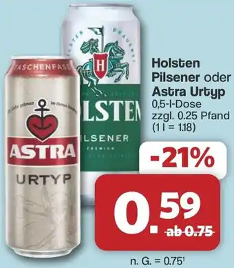 Famila Nord West Holsten Pilsener oder Astra Urtyp Angebot