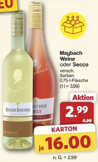 Famila Nord West Maybach Weine oder Secco Angebot
