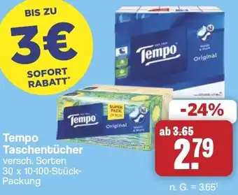 Famila Nord West Tempo Taschentücher Angebot