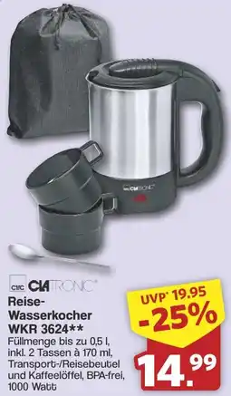 Famila Nord West CLATRONIC Reise Wasserkocher WKR 3624 Angebot