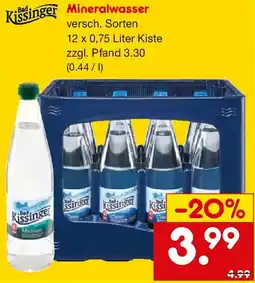 Netto Getränke Discount Bad Kissinger Mineralwasser Angebot